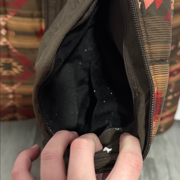 Ariat Crius Insulated Jacket Womens Size Medium Brown Aztec Print Extra Pockets - Picture 9 of 10